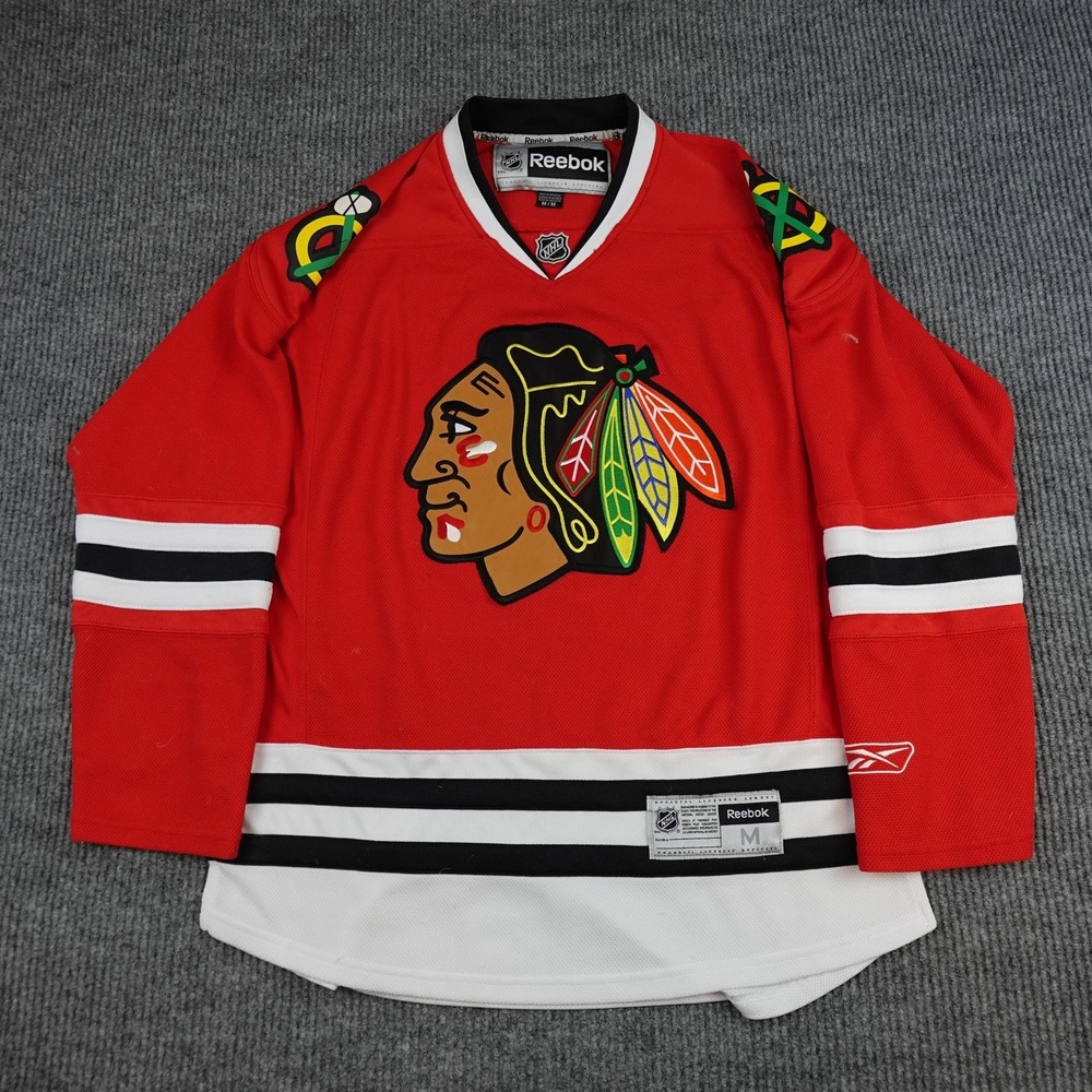 Chicago Blackhawks Jersey Mens Medium Red NHL Hockey Blank Reebok Official